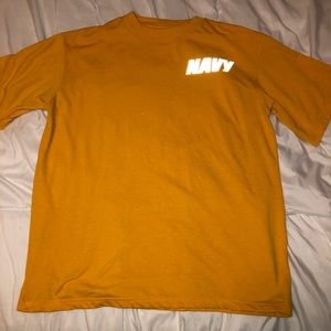 Yellow reflective Navy shirt